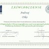 Andrzej Ośko - Certyfikaty